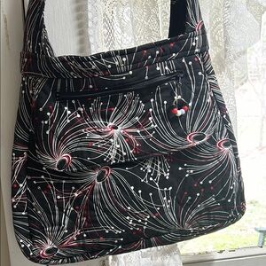 Stylish Black and Red Women's Bag 16 inches wide 13 inches deep